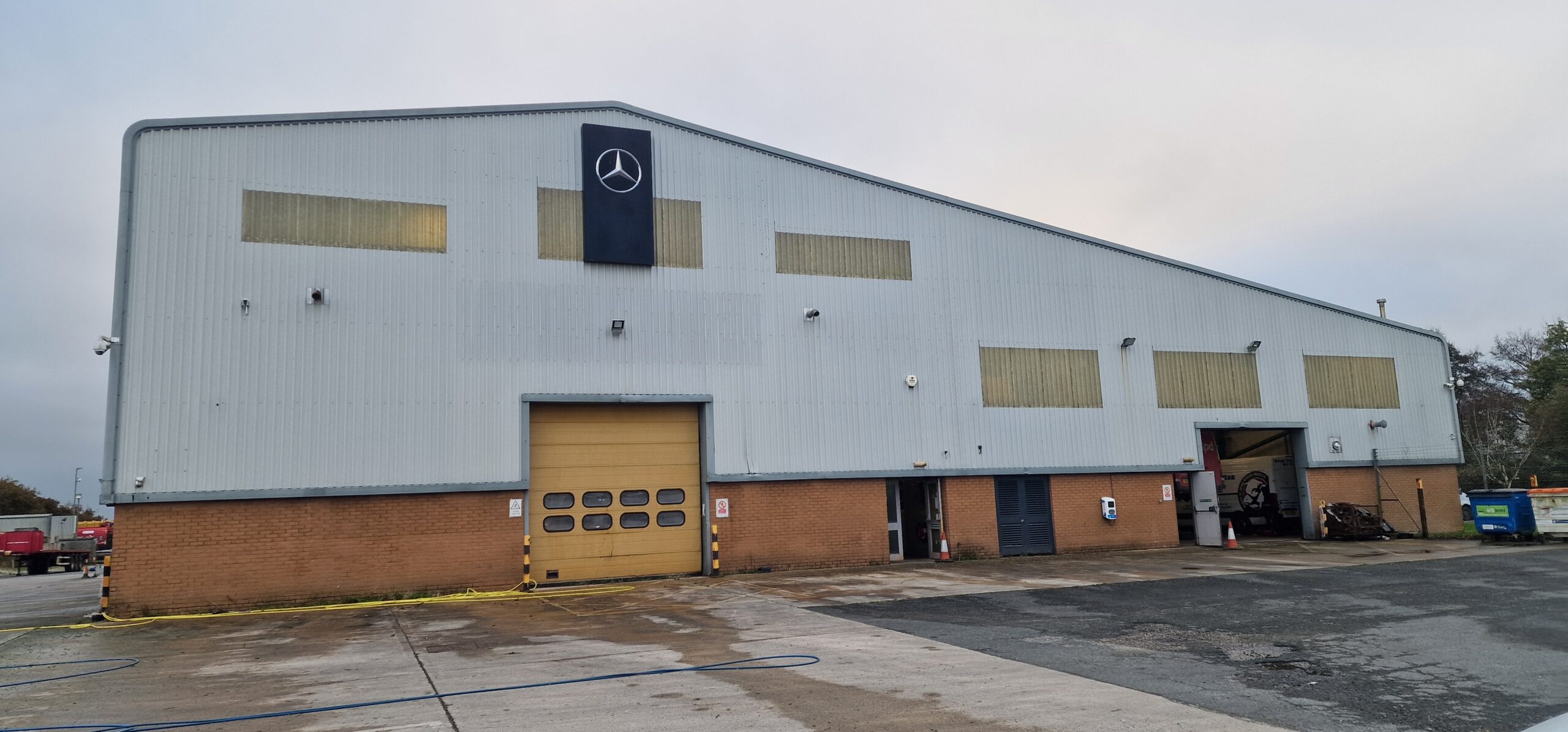 After image of building cladding cleaning.
