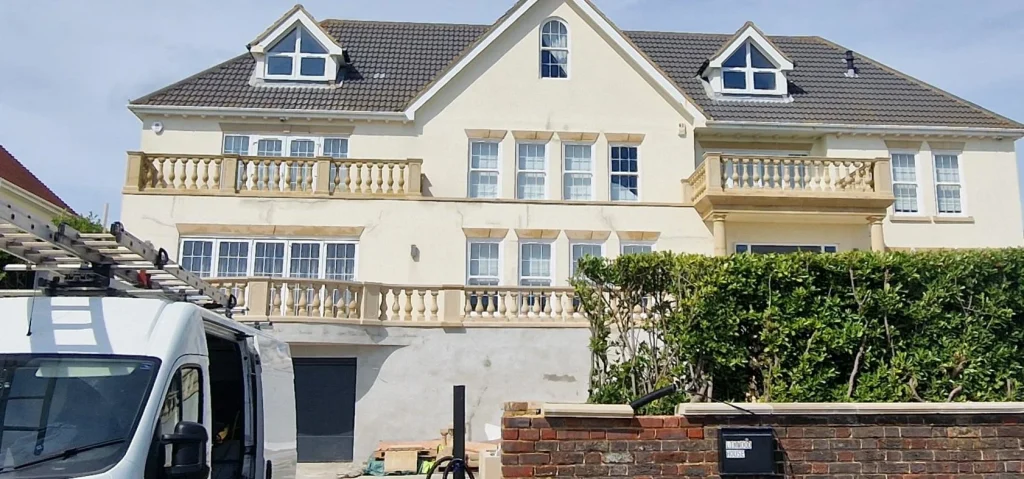 After image of sand stone cleaning