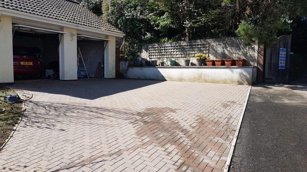 Blocked driveway after been cleaned.
